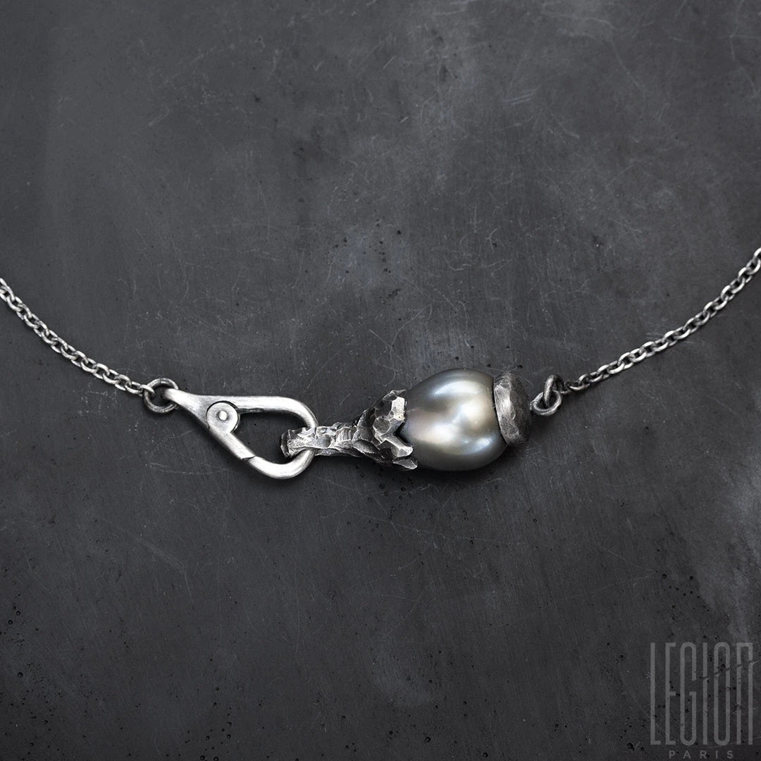 ARGENT BRUT ET PERLES NOIRES