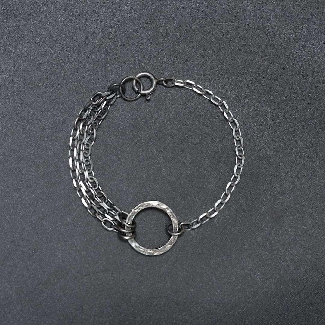BRACELET EN ARGENT NOIR EN CHAINE