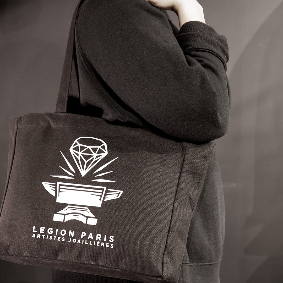 sac toile logo enclume Legion Paris