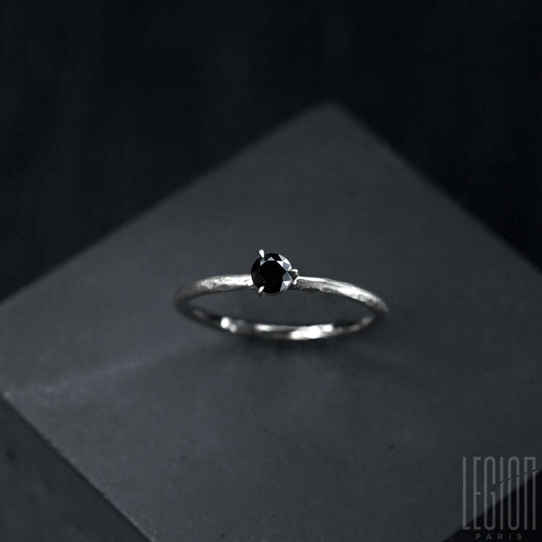 Bague Diamant Noir