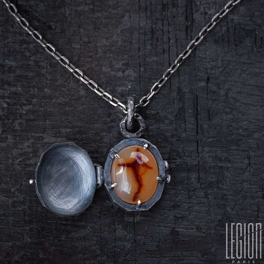 pendentif argent secret agate croix 1 Legion Paris