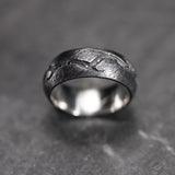 bague homme en argent noir avec diamants noirs