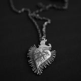 SACRED HEART SILVER PENDANT