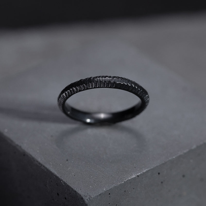 black gold wedding ring