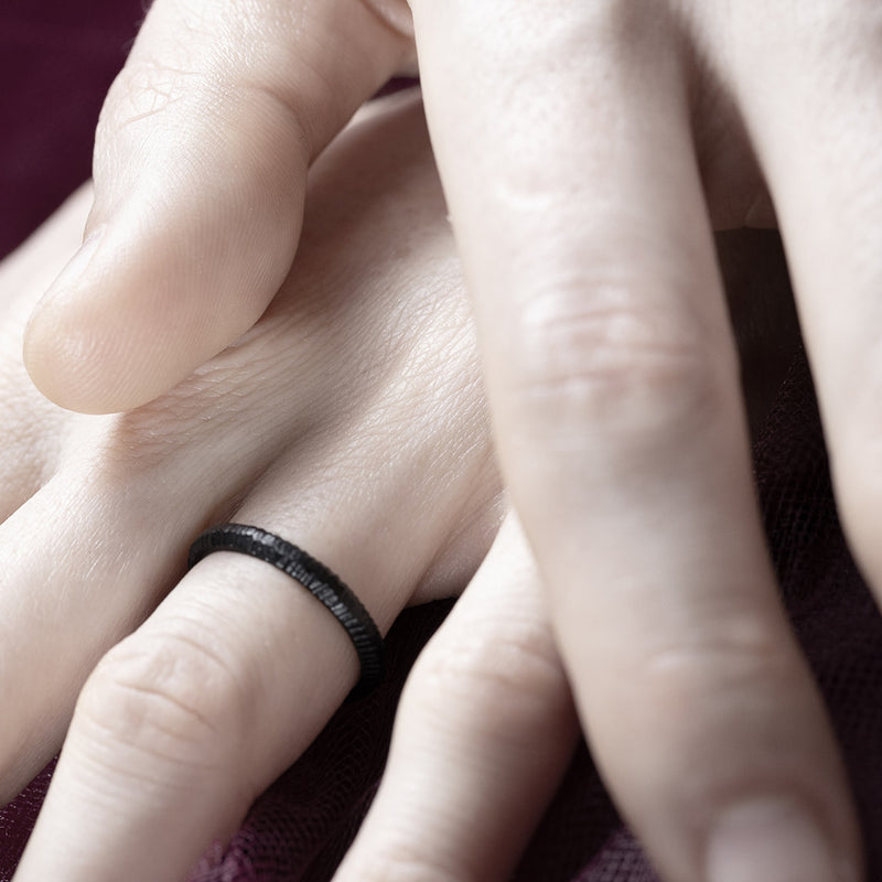 black gold wedding ring