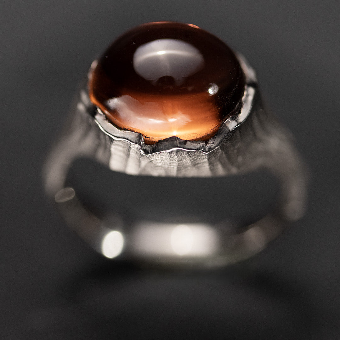 CERCHIO SEI WHITE GOLD AND ORANGE TOURMALINE RING