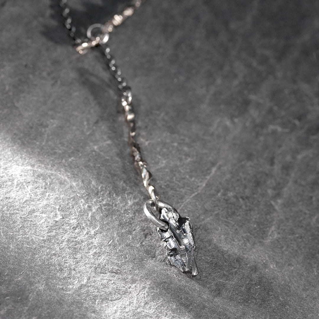 collier mobile en argent et or blanc