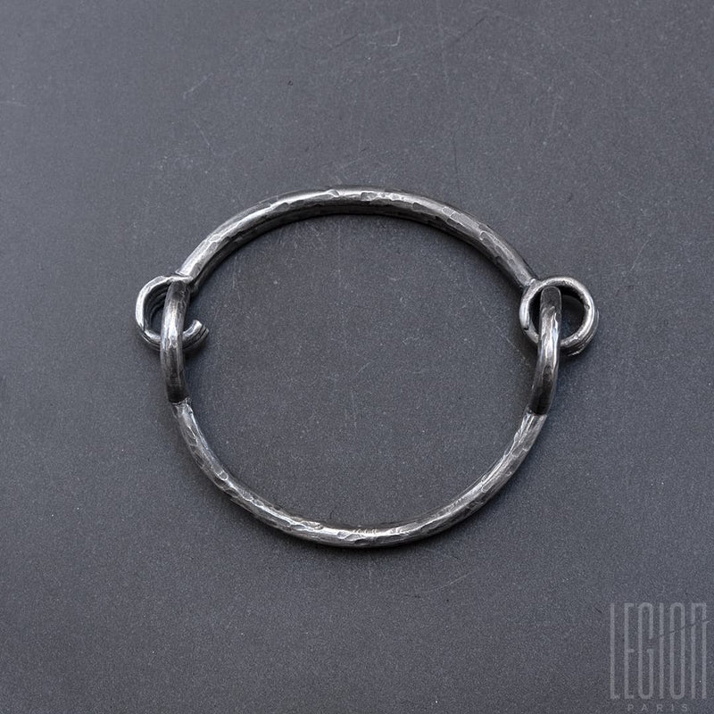 Bracelet en argent noir, pièce unique, sur mesure
