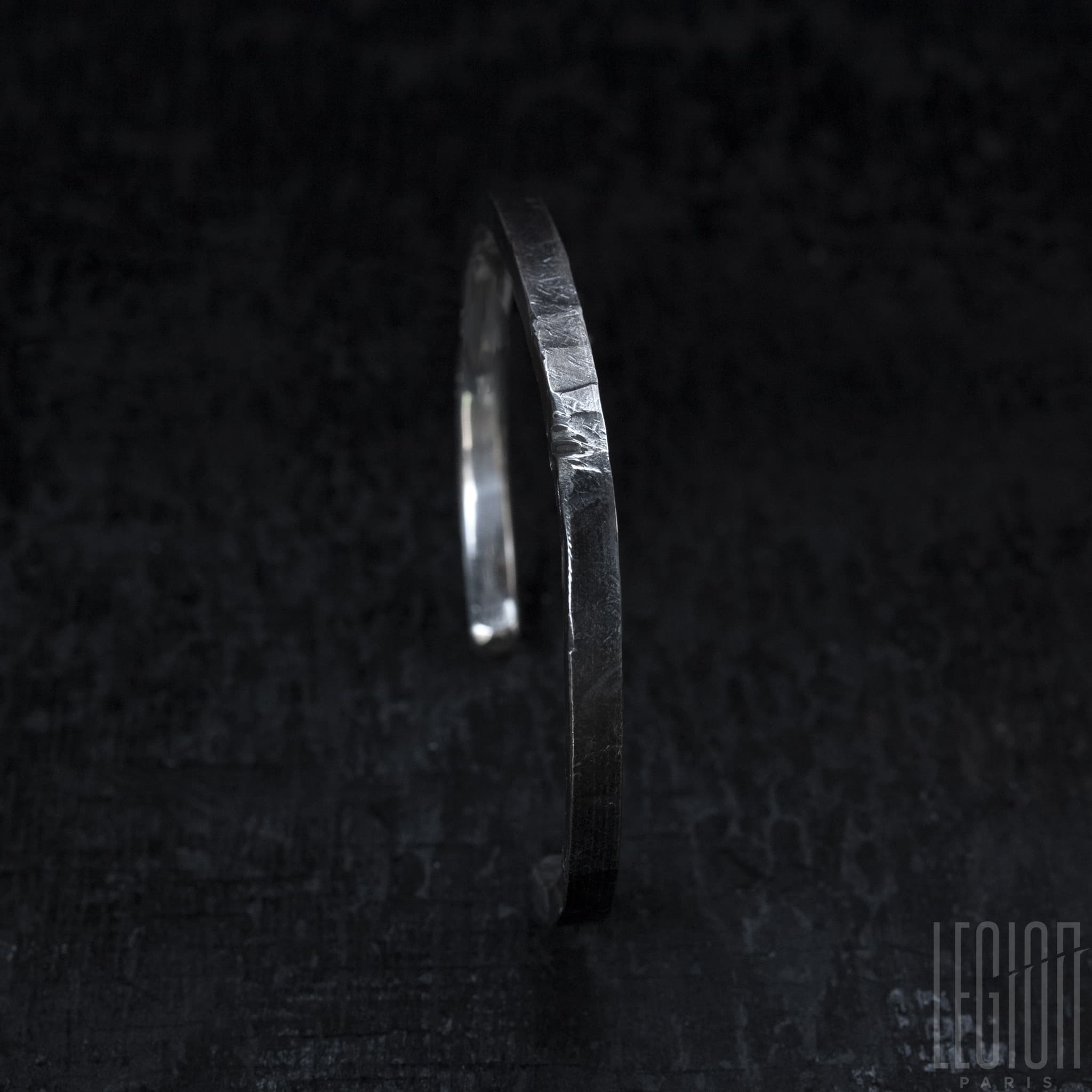 BRACELET JONC EN ARGENT MASSIF MARTELE