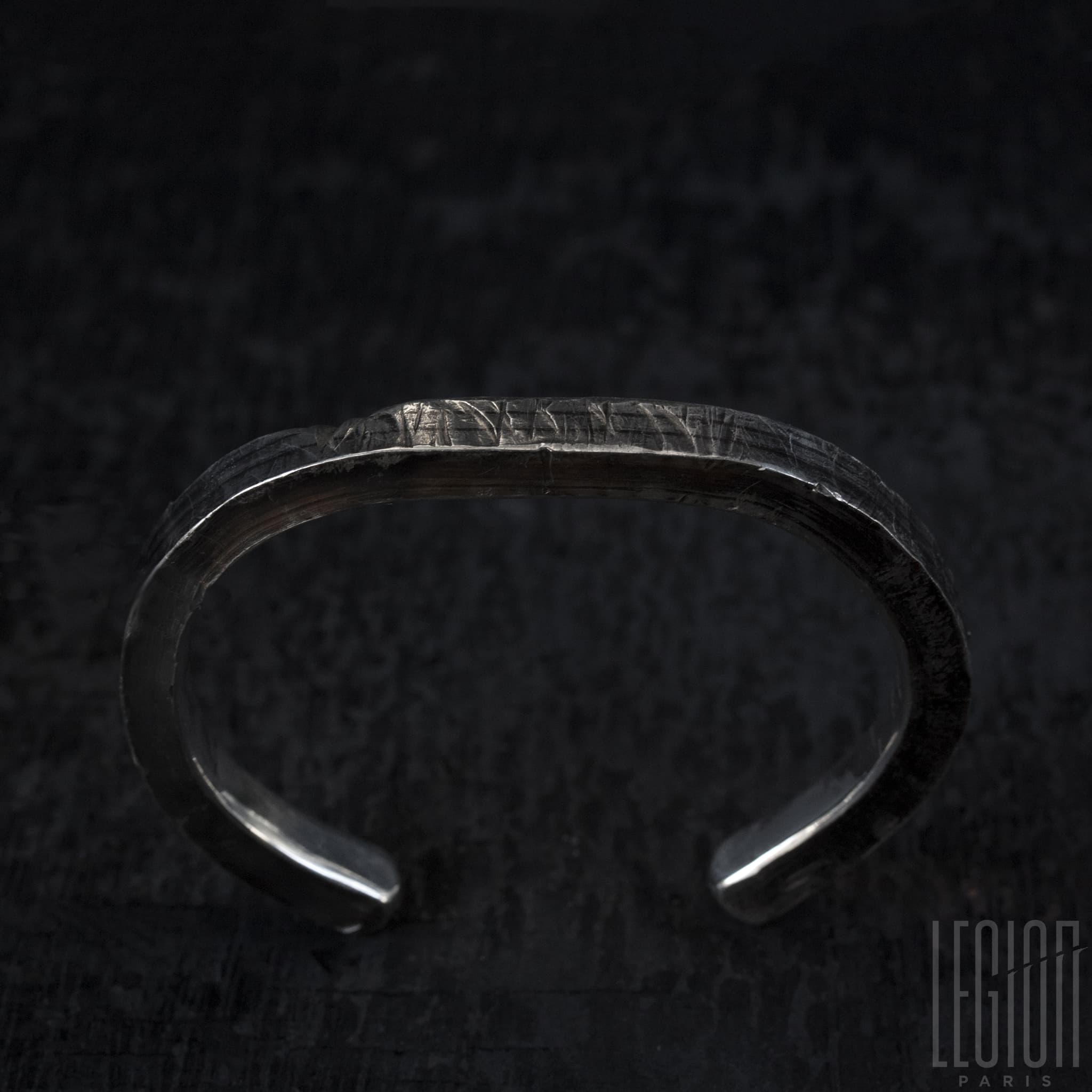 BRACELET JONC EN ARGENT MASSIF MARTELE