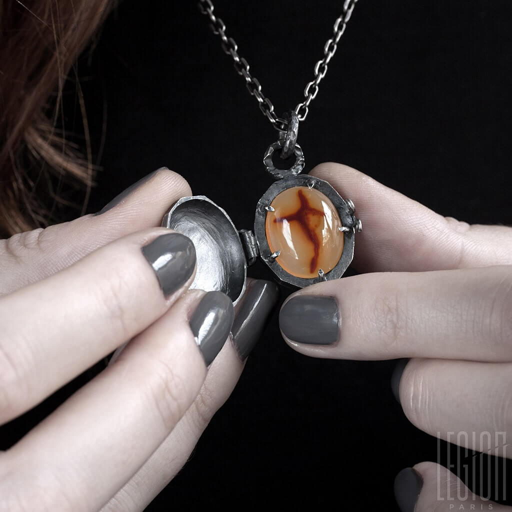 pendentif argent secret agate croix 1 Legion Paris